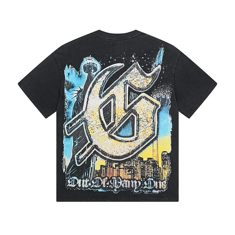 Godspeed Skull Drive Print T-Shirt #1120 Black