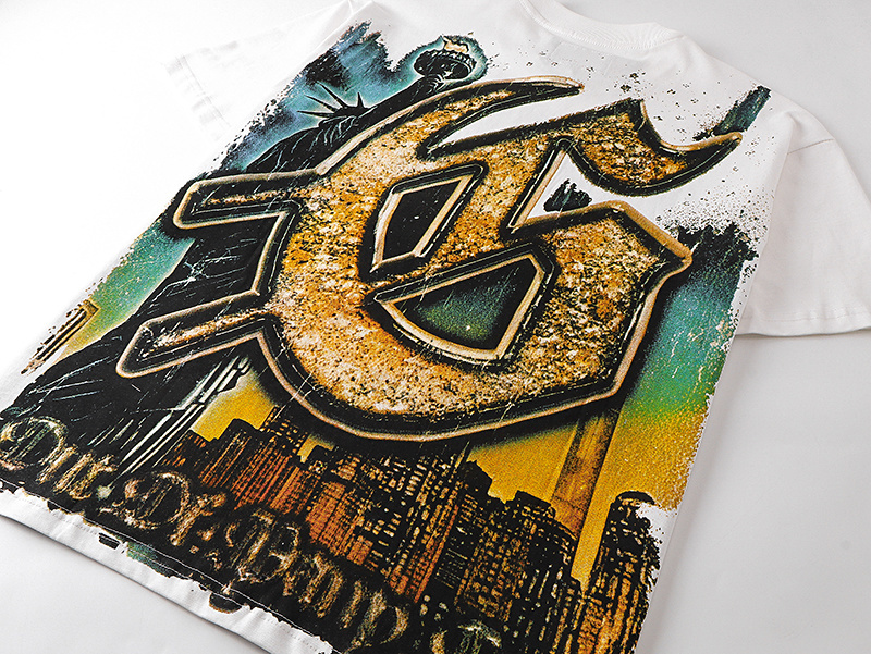 Godspeed Skull Drive Print T-Shirt #3120 White