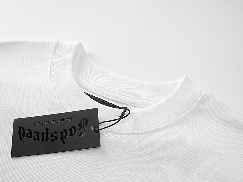 Godspeed Skull Farmer Print T-Shirt #3093 White