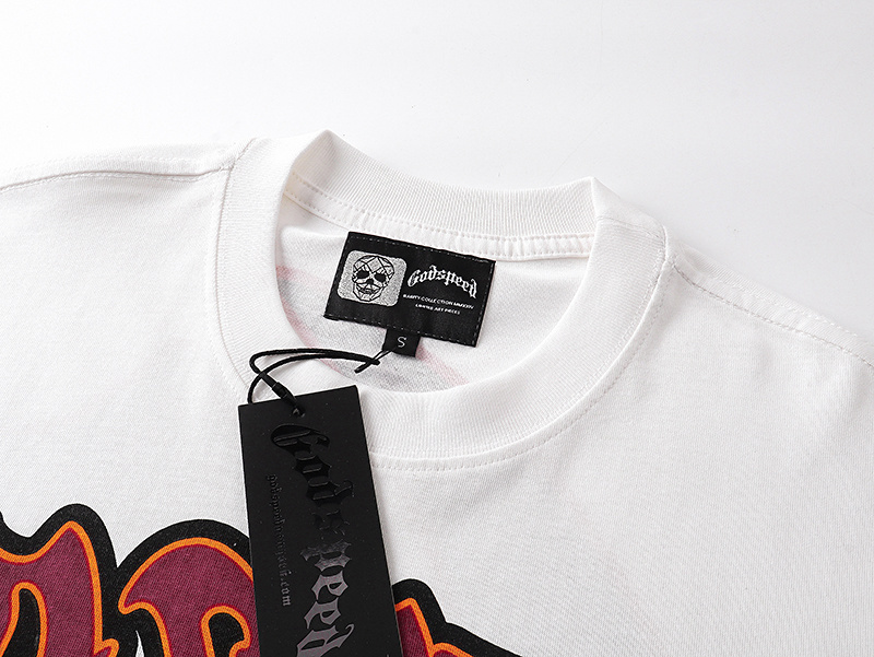 Godspeed Skull Print T-Shirt #1122 White