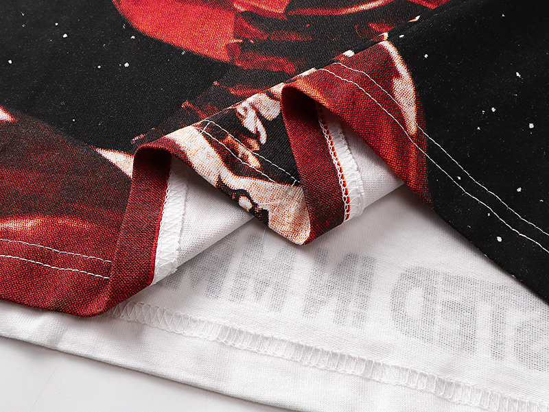 Godspeed Skull Print T-Shirt #1122 White