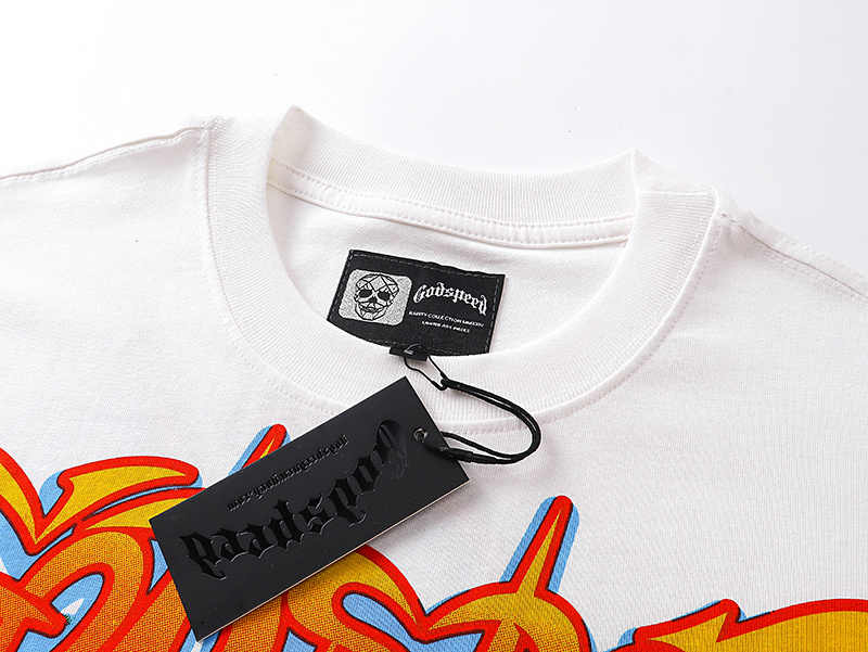 Godspeed Skull Print T-Shirt #3121 White