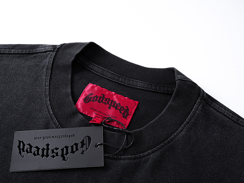 Godspeed Skull Scarecrow Print T-shirt #1091 Black