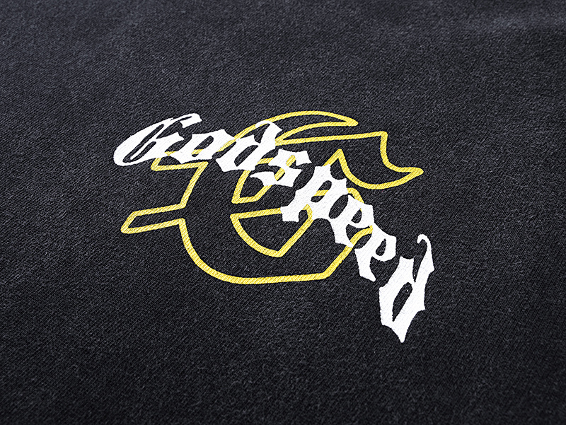 Godspeed Skull Scarecrow Print T-shirt #1091 Black