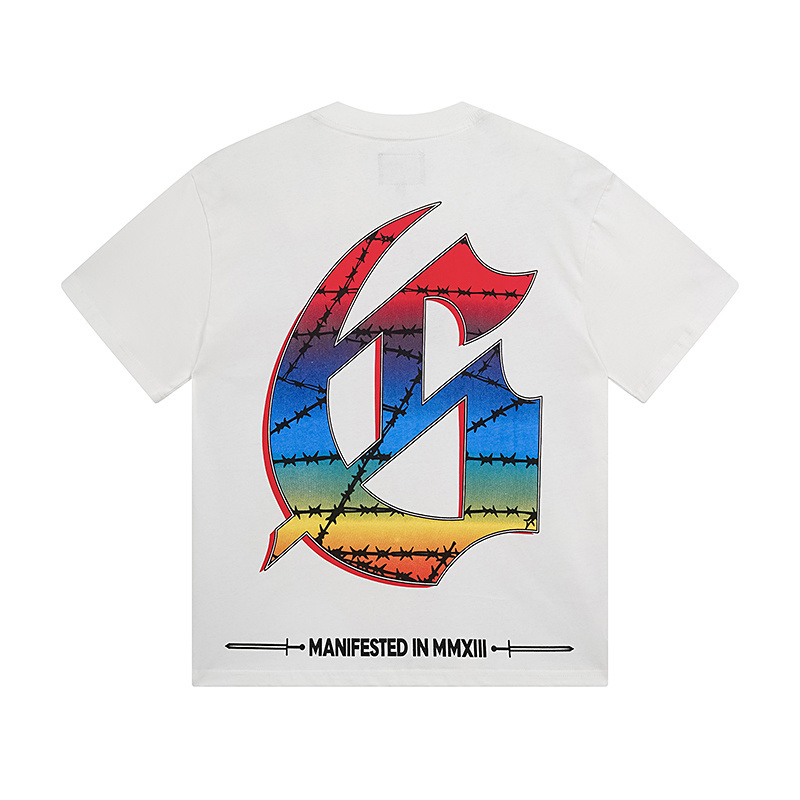 Godspeed Skull Skyscraper Skateboard Print T-shirt #3128 White