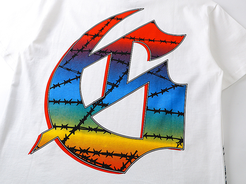 Godspeed Skull Skyscraper Skateboard Print T-shirt #3128 White