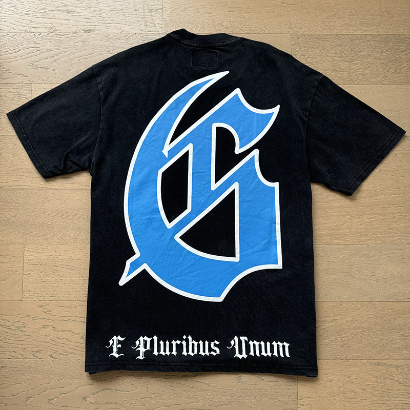 Godspeed Spacesuit Moon Print Cotton T-Shirt #1123 Black