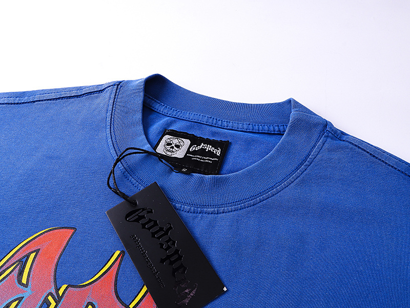 Godspeed UFO Print T-shirt #1125 Black/Blue