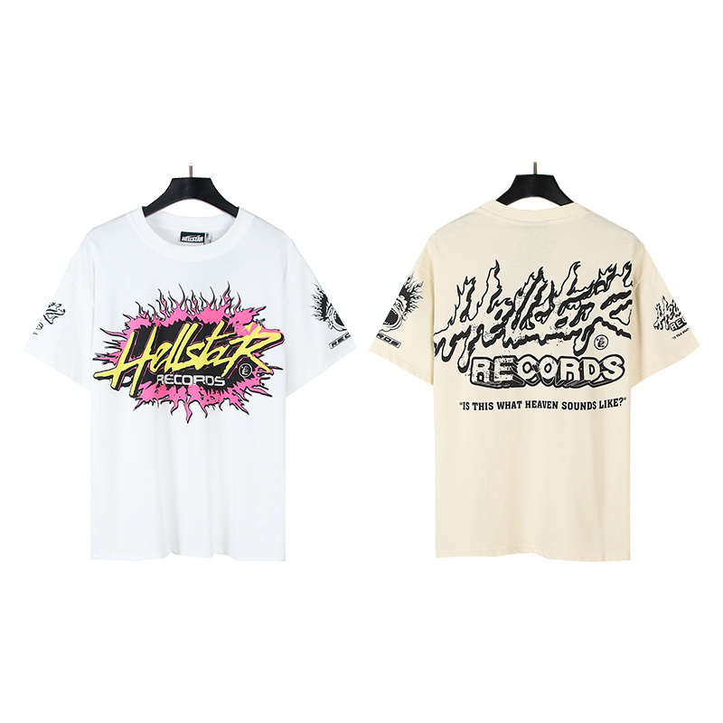 Hellstar T-shirt YL#587 White/Apricot