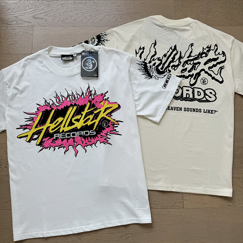Hellstar T-shirt YL#587 White/Apricot