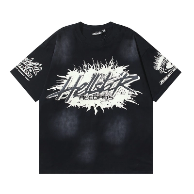 Hellstar T-shirt YL#696 Black/Red 02