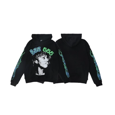 Sp5der X Juice Wrld 999 Hoodie Black 02