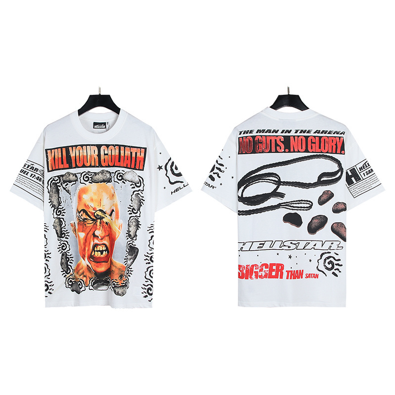 Hellstar T-shirt YL#5601 White/Black