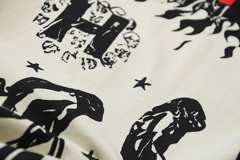 Hellstar T-shirt YL#5603 White/Apricot