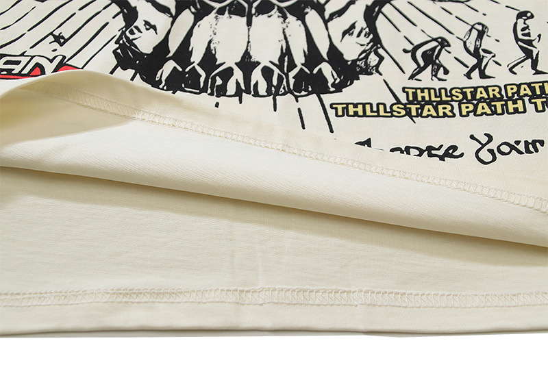 Hellstar T-shirt YL#5603 White/Apricot