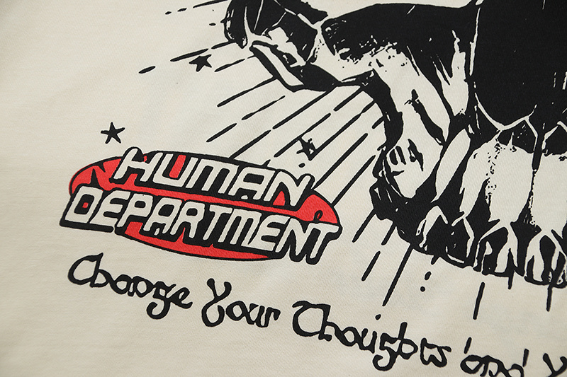 Hellstar T-shirt YL#5603 White/Apricot