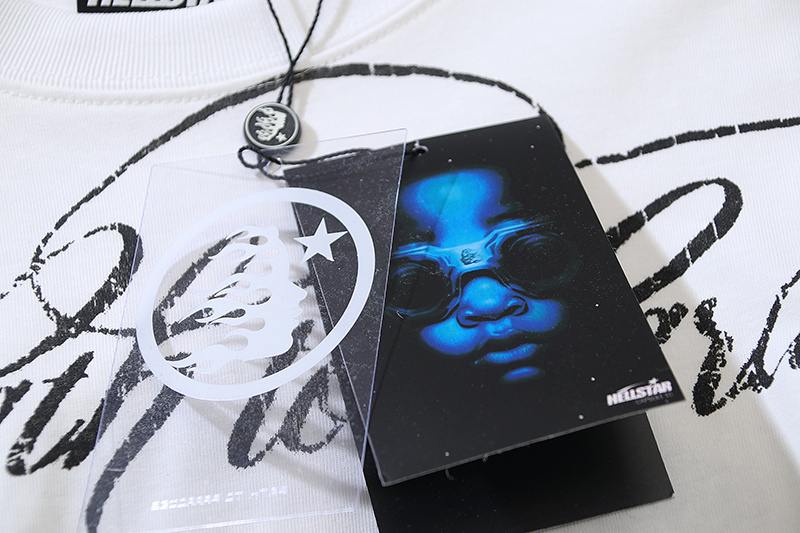 Hellstar T-shirt YL#593 White/Apricot