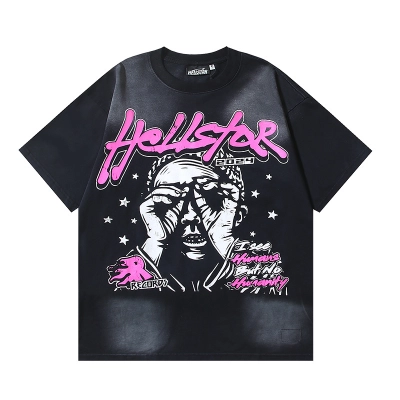 Hellstar T-shirt YL#670 Black 02