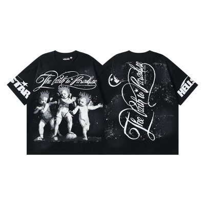 Hellstar T-shirt YL#6715 Black 01