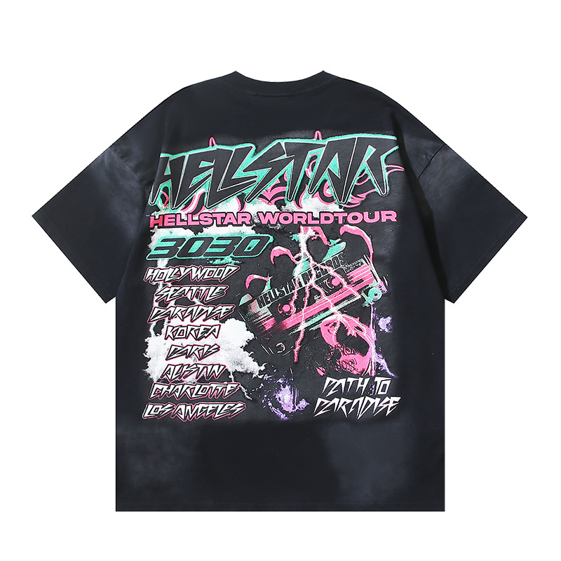 Hellstar T-shirt YL#6717 Black