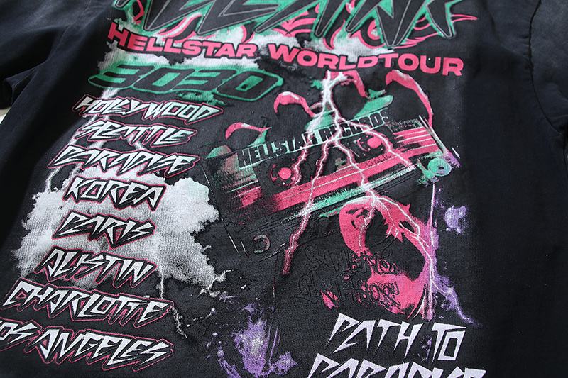 Hellstar T-shirt YL#6717 Black