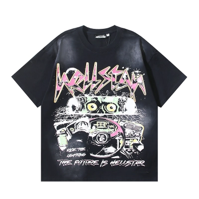 Hellstar T-shirt YL#6719 Black 02