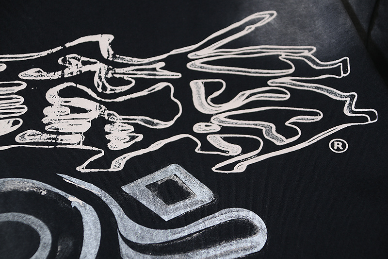 Hellstar T-shirt YL#6727 Black/Grey