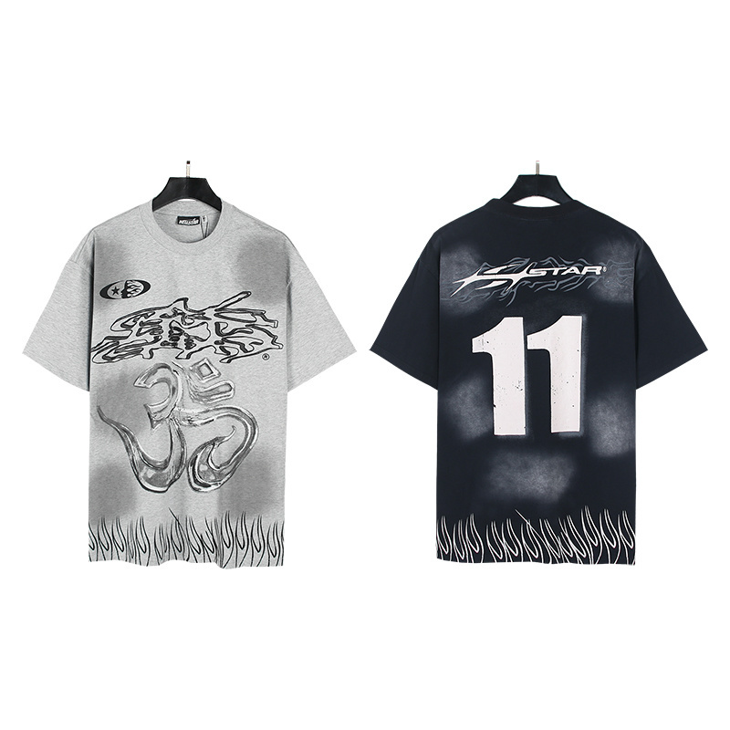 Hellstar T-shirt YL#6727 Black/Grey