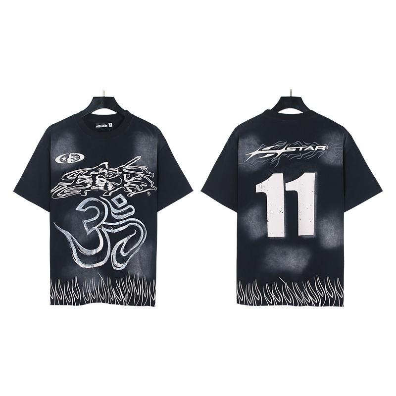 Hellstar T-shirt YL#6727 Black/Grey