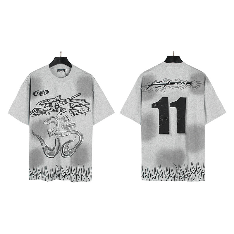 Hellstar T-shirt YL#6727 Black/Grey