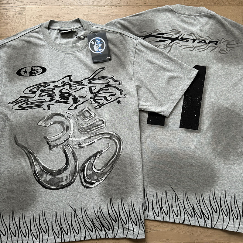 Hellstar T-shirt YL#6727 Black/Grey