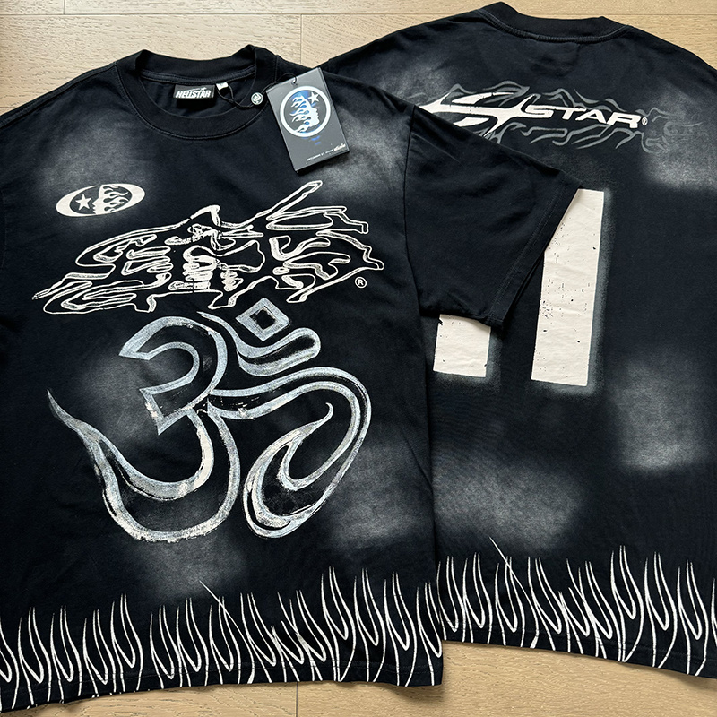 Hellstar T-shirt YL#6727 Black/Grey