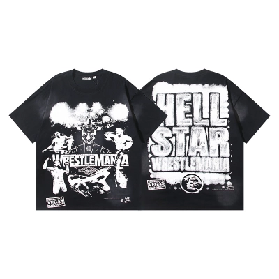 Hellstar T-shirt YL#6751 Black 01