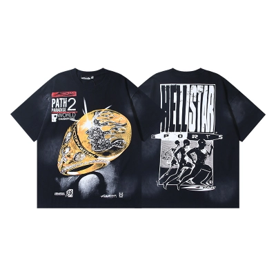 Hellstar T-shirt YL#6757 Black 01