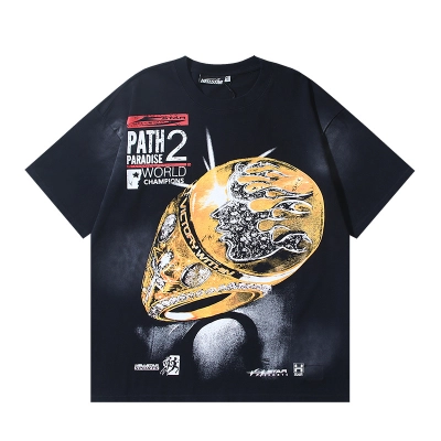 Hellstar T-shirt YL#6757 Black 02