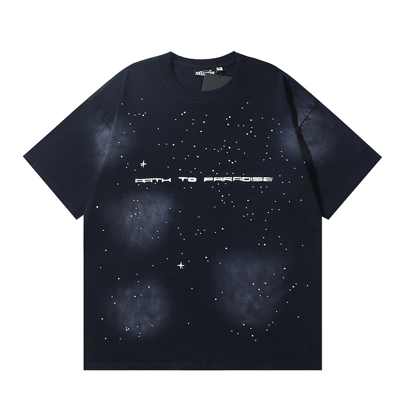 Hellstar T-shirt YL#6765 Embroidered Black