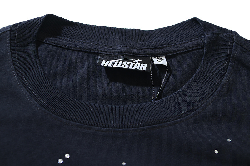 Hellstar T-shirt YL#6765 Embroidered Black