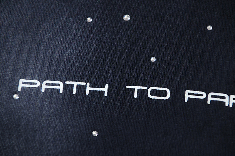 Hellstar T-shirt YL#6765 Embroidered Black