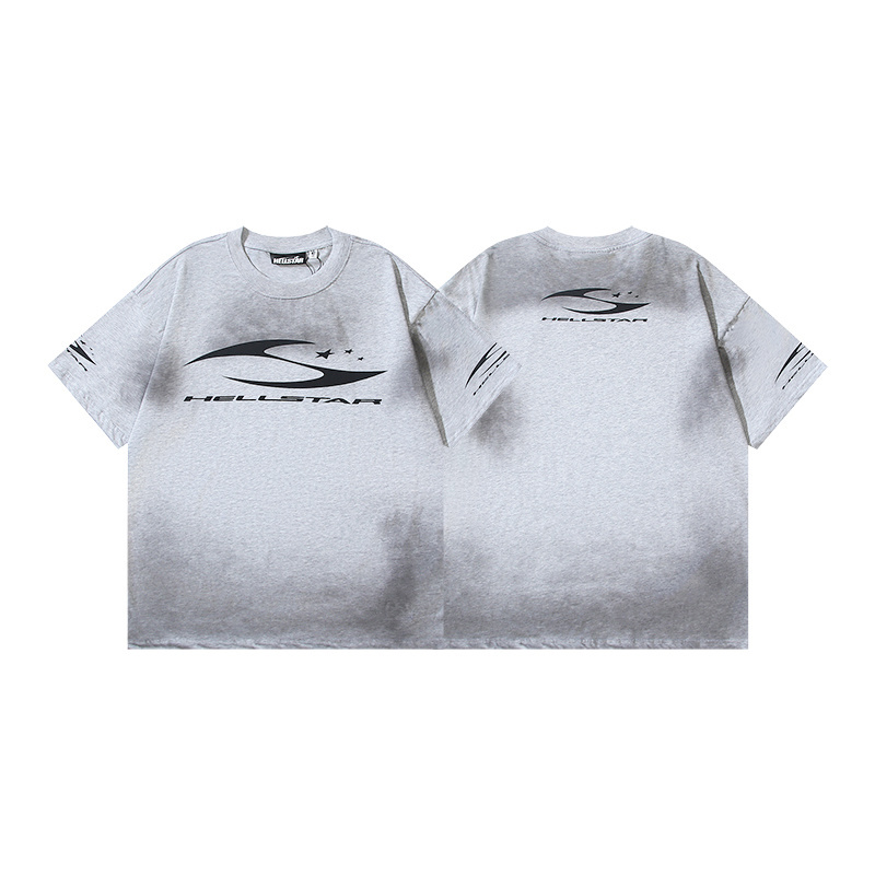 Hellstar T-shirt YL#6766 Black/Grey