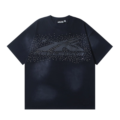 Hellstar T-shirt YL#6767 Embroidered Black 02