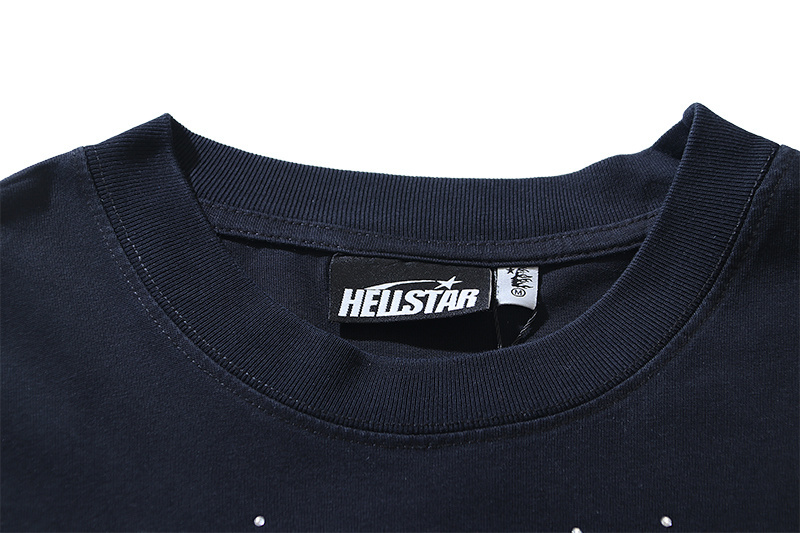 Hellstar T-shirt YL#6767 Embroidered Black