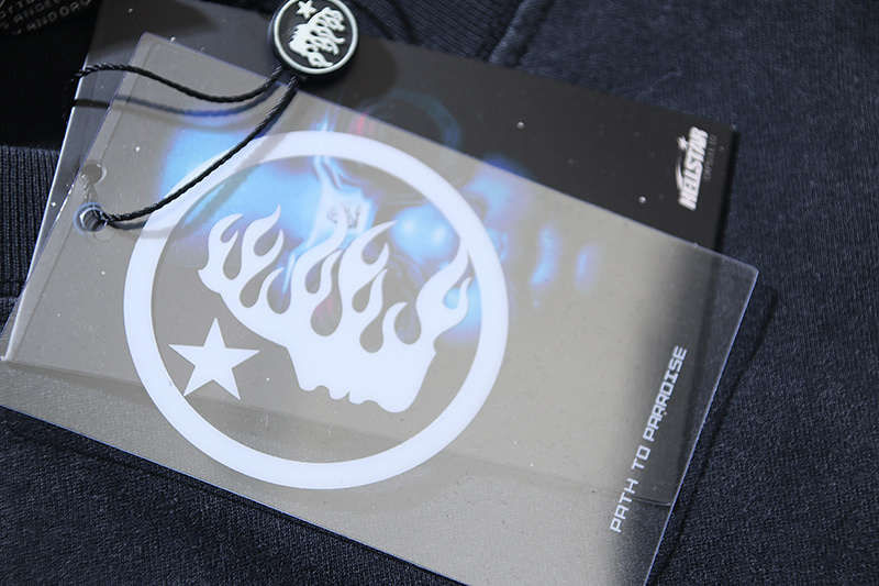 Hellstar T-shirt YL#6771 Black Purple Embroidered