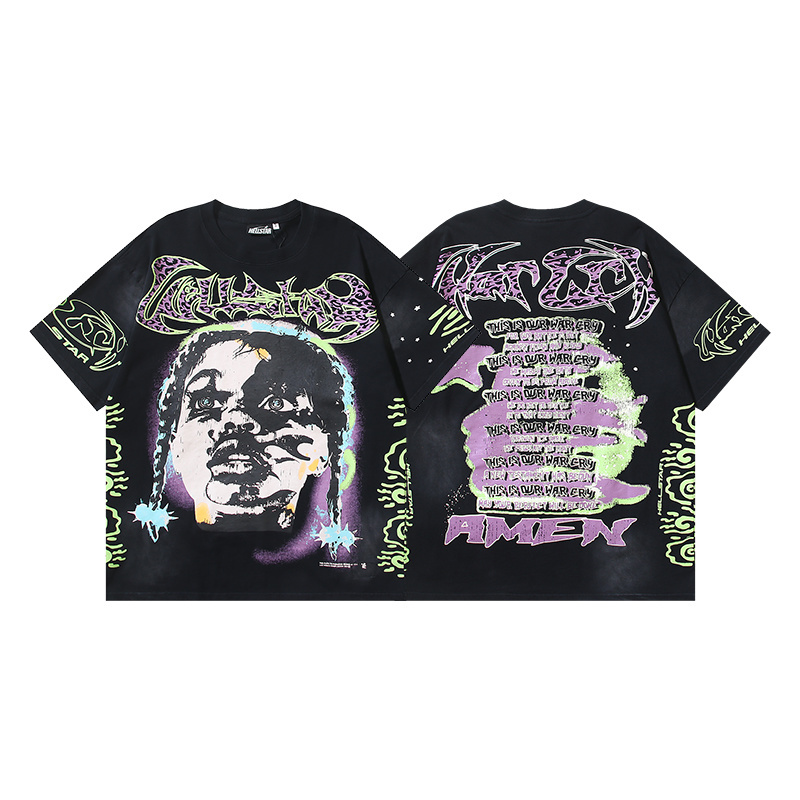 Hellstar T-shirt YL# 6712 Black