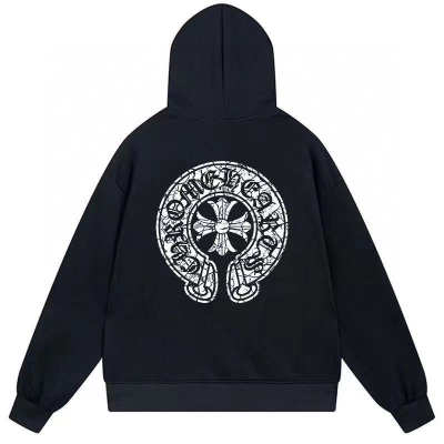 Chrome Hearts Hoodie YL#62 Black/White 02