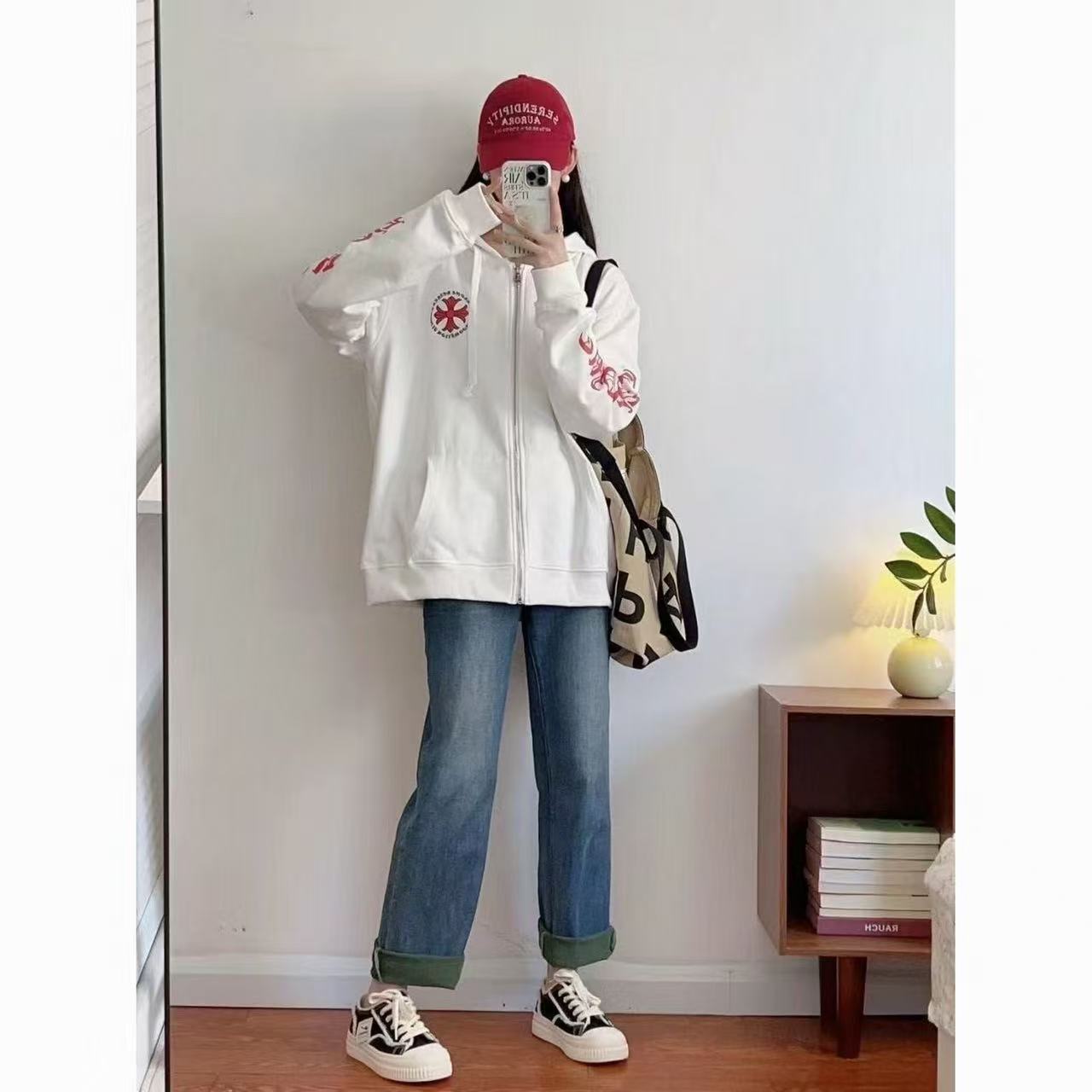 Chrome Hearts Hoodie YL#72 Black/White