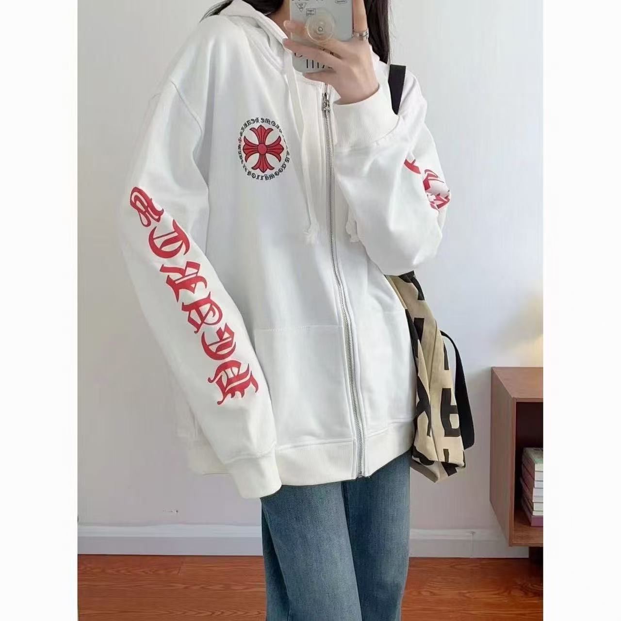 Chrome Hearts Hoodie YL#72 Black/White