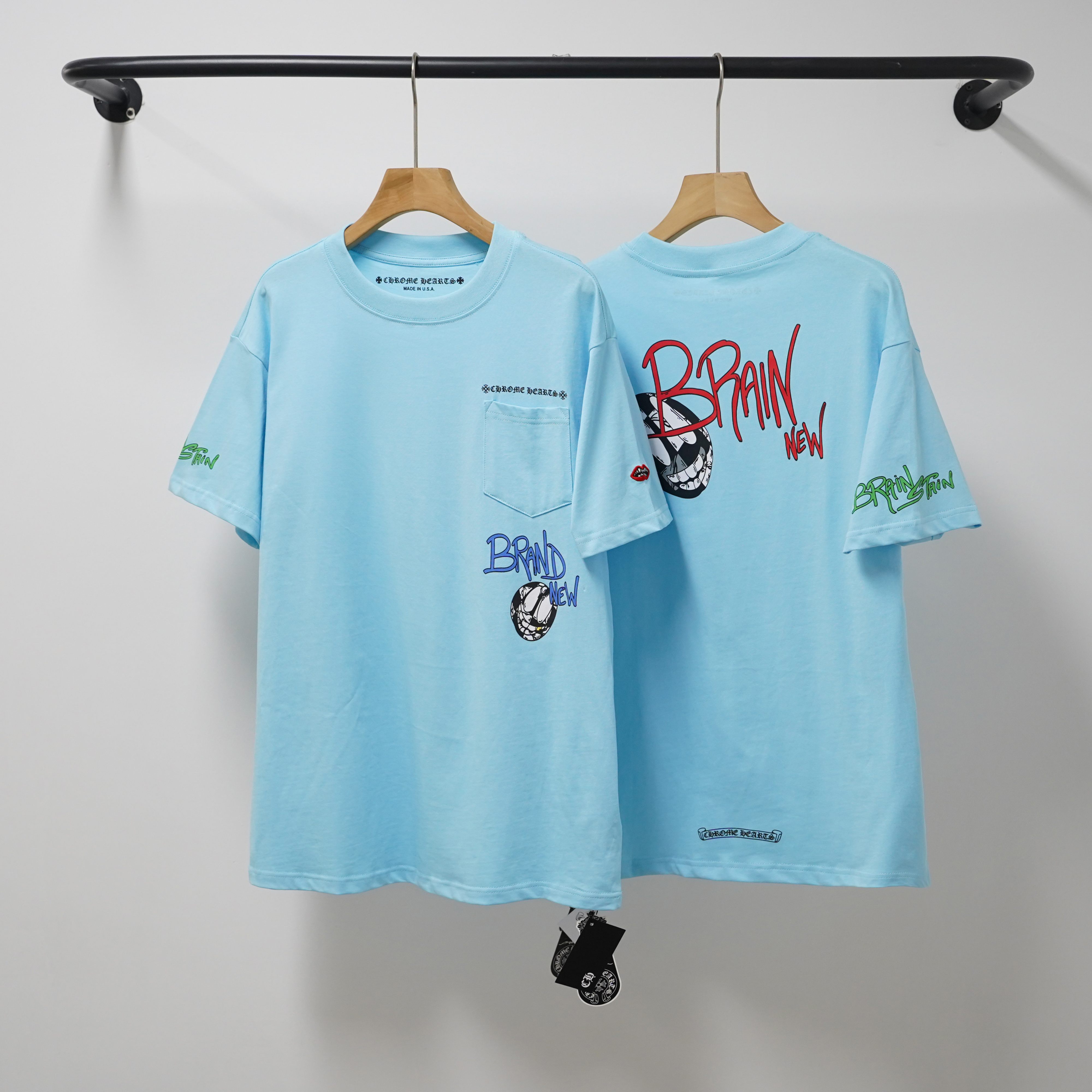 Chrome Hearts T-shirt YL#2220 Lake Blue