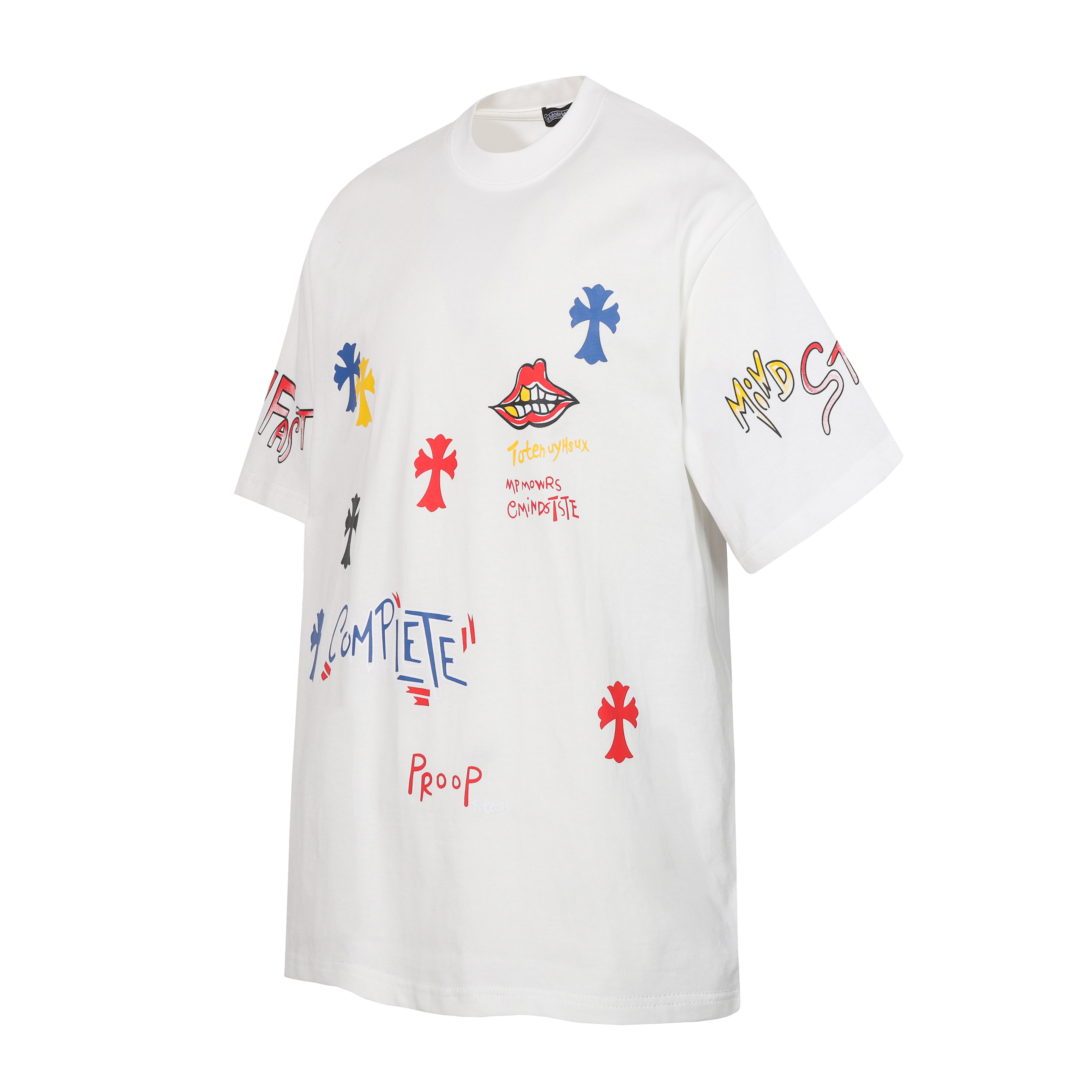 Chrome Hearts T-shirt YL#2230 Black/White