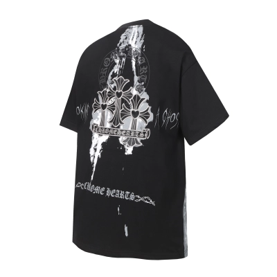 Chrome Hearts T-shirt YL#2234 Black/White 02