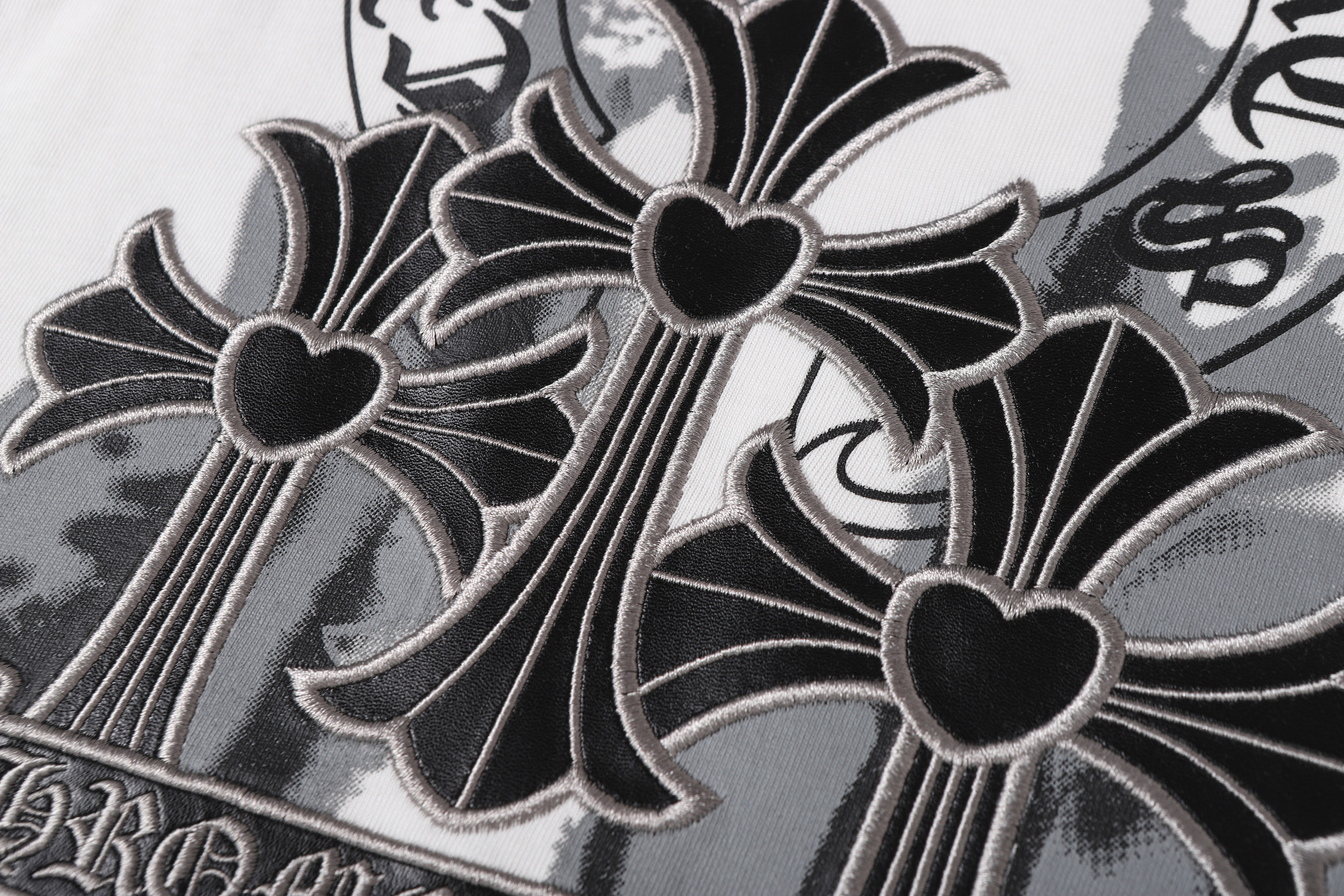 Chrome Hearts T-shirt YL#2234 Black/White